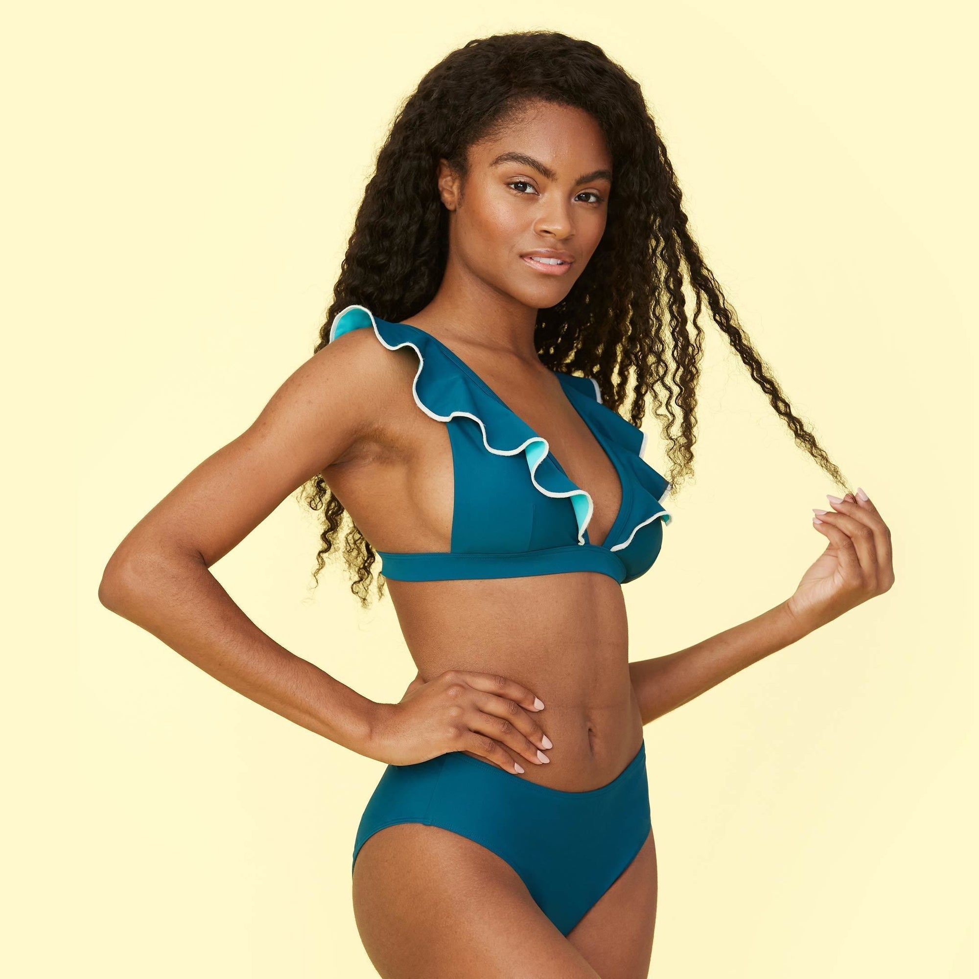 The Seaweed Ruffle Plunge Bikini Bundle