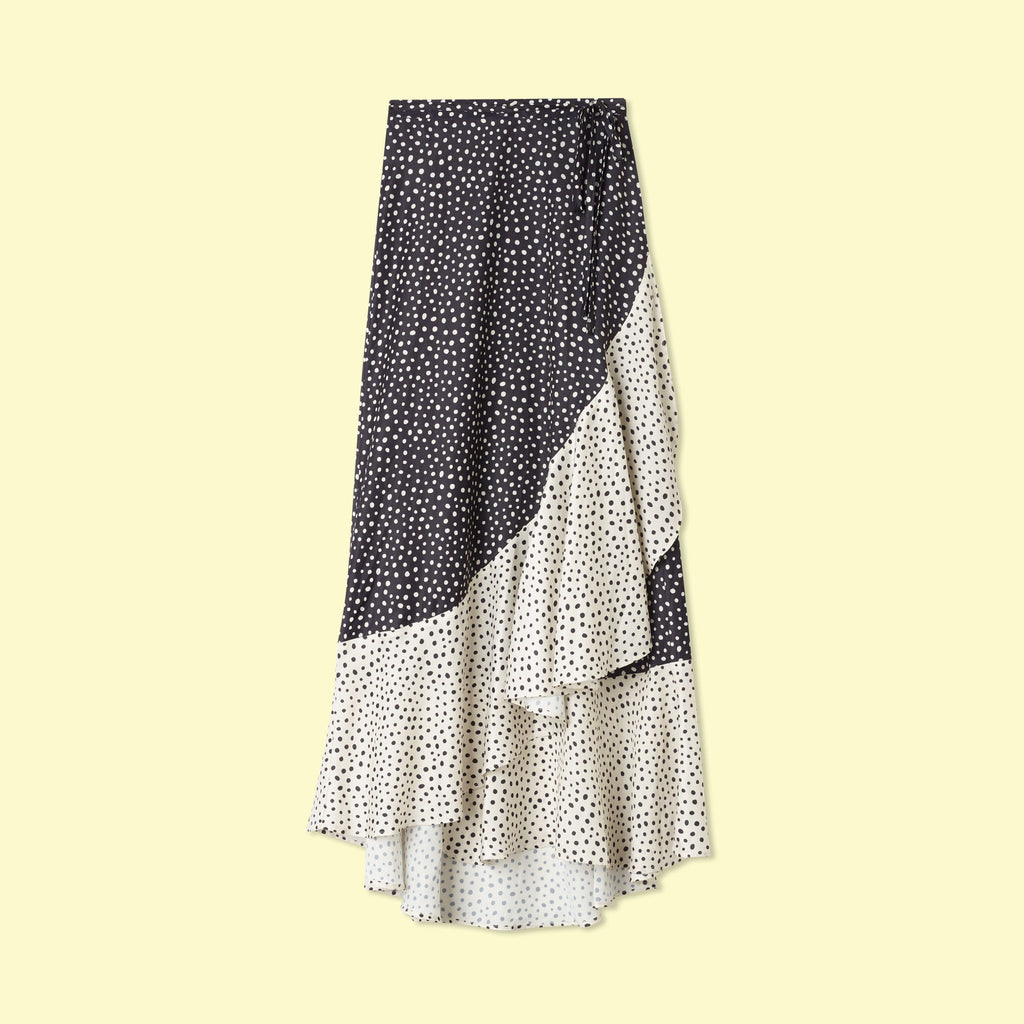 The Beach to Brunch Wrap Skirt - On the Dot
