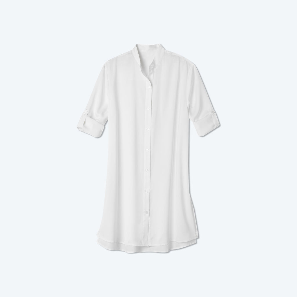 The Short Effortless Shirtdress Cover-Up - White Sand