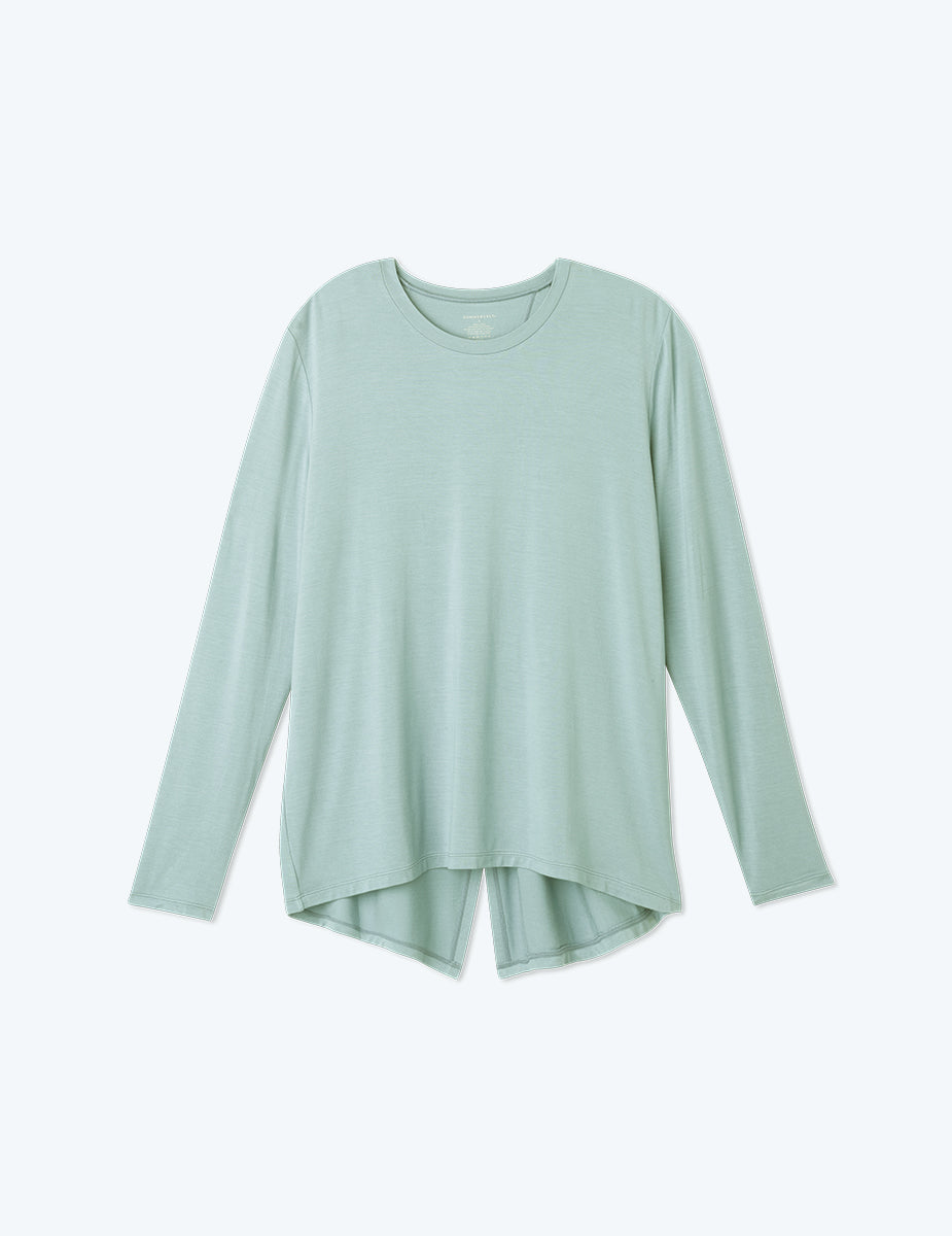 The Convertible Split Back Long Sleeve - Sage