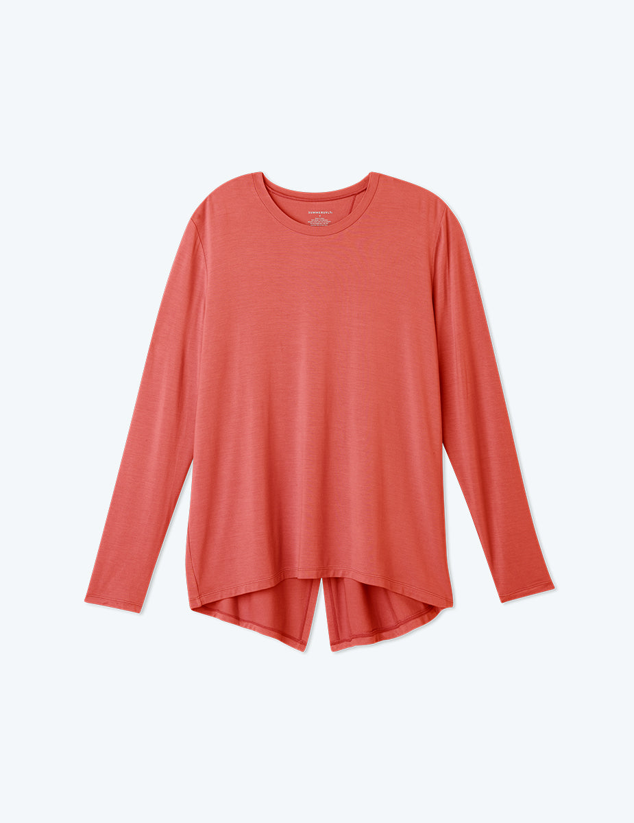 The Convertible Split Back Long Sleeve - Terracotta