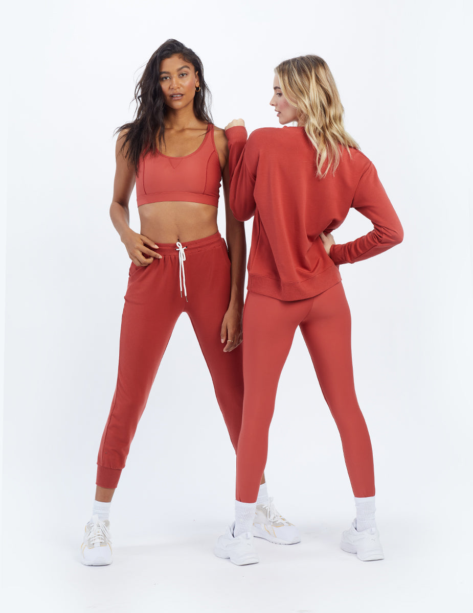 The Midi Sports Bra - Terracotta