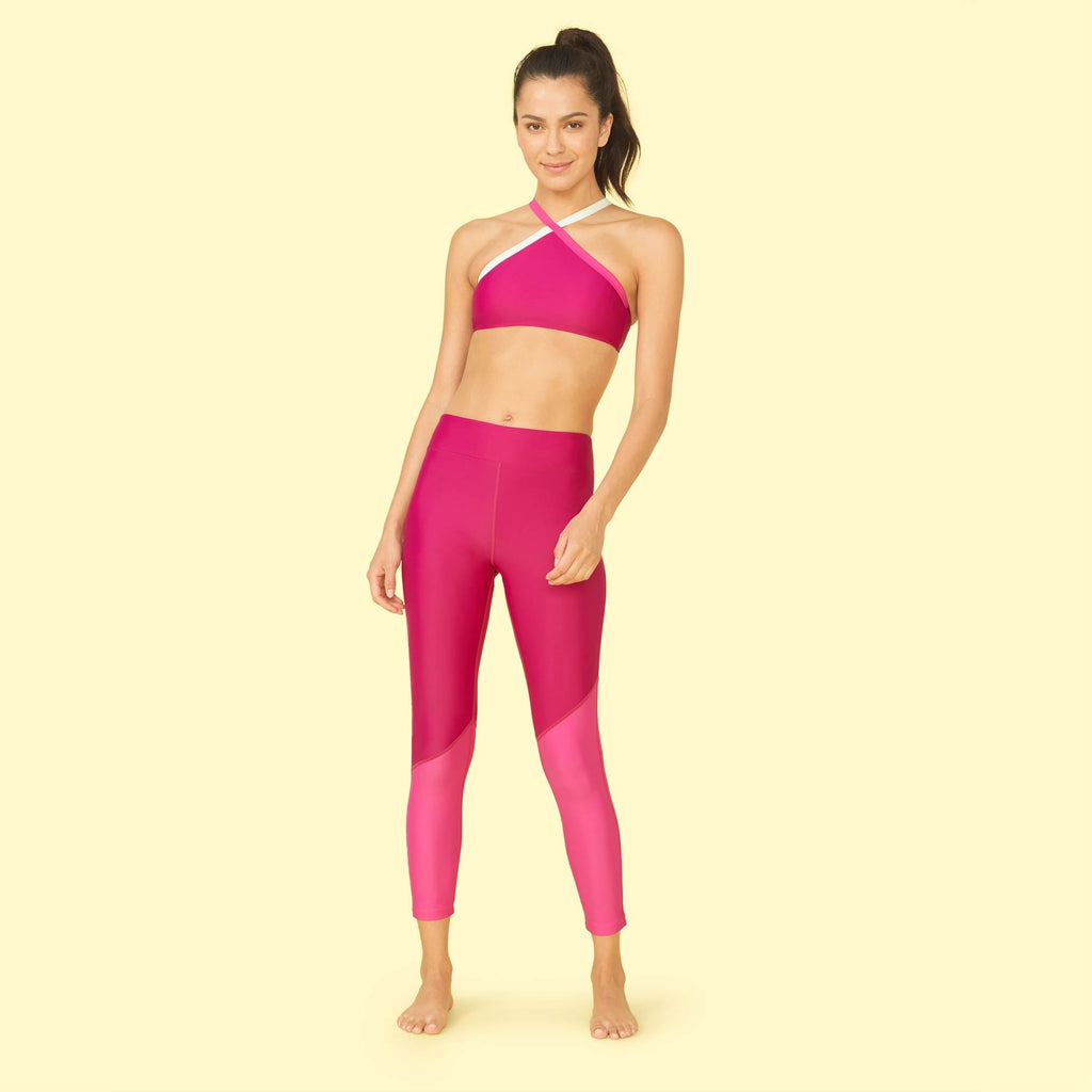 The Sun Shield Legging Orchid and Hibiscus Dakota