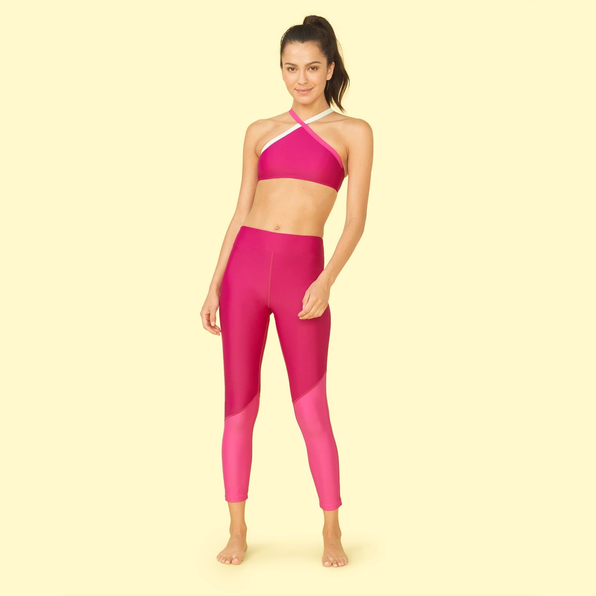 The Sun Shield Legging Orchid and Hibiscus Dakota
