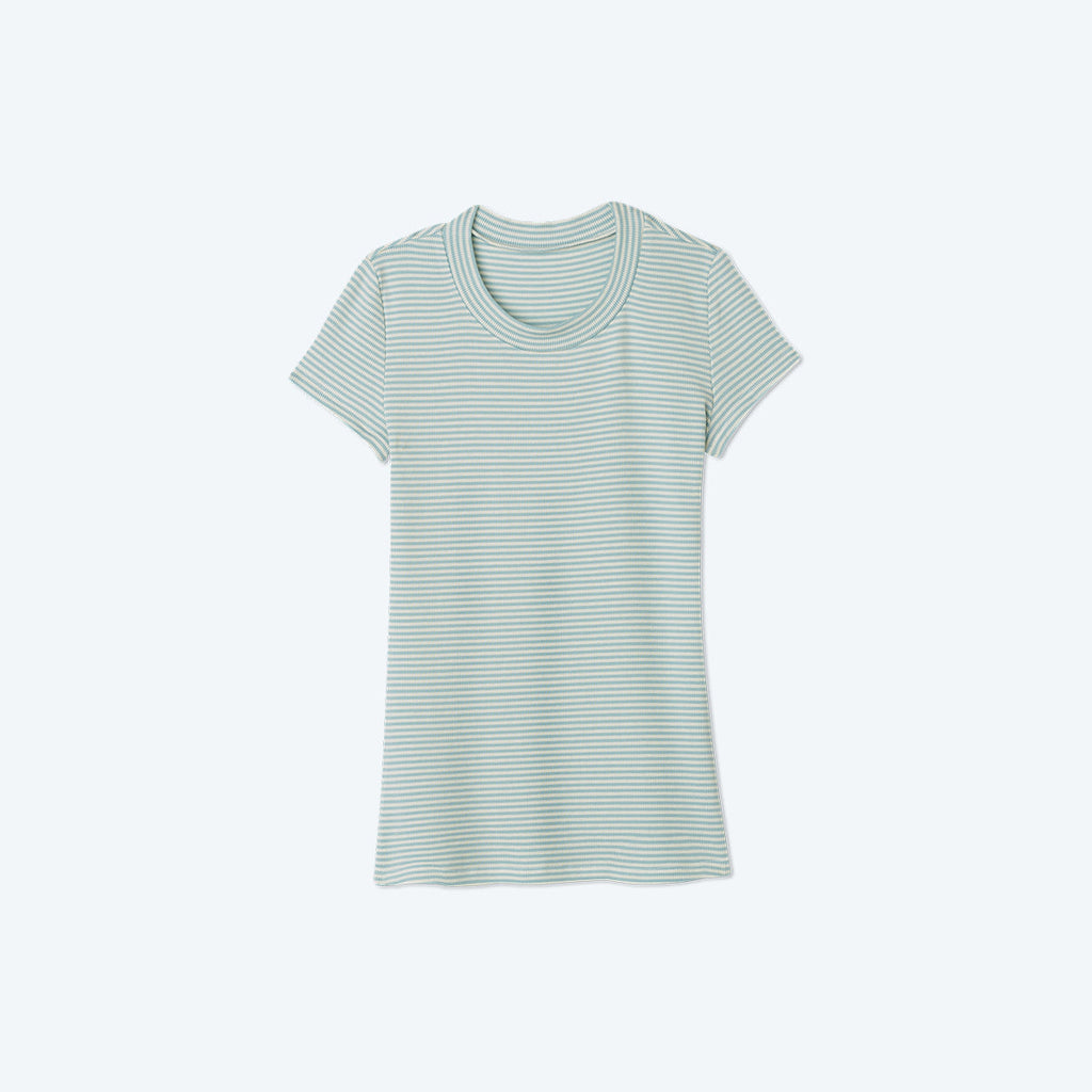 The Softest Ribbed Crew Neck T-Shirt - Main