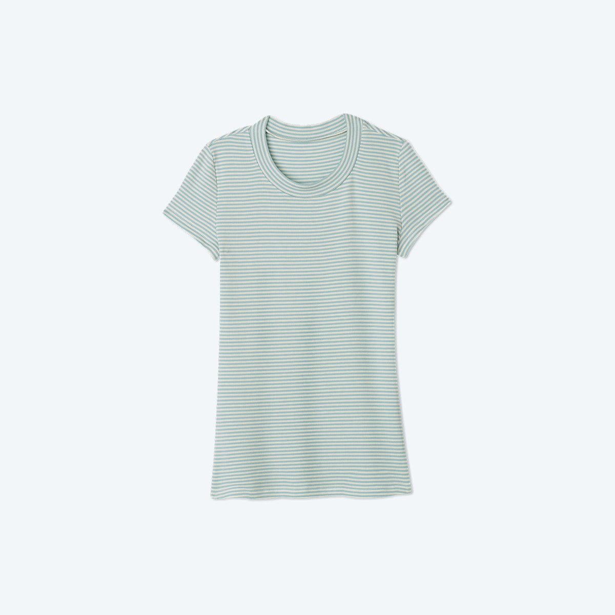 The Softest Ribbed Crew Neck T-Shirt - Main