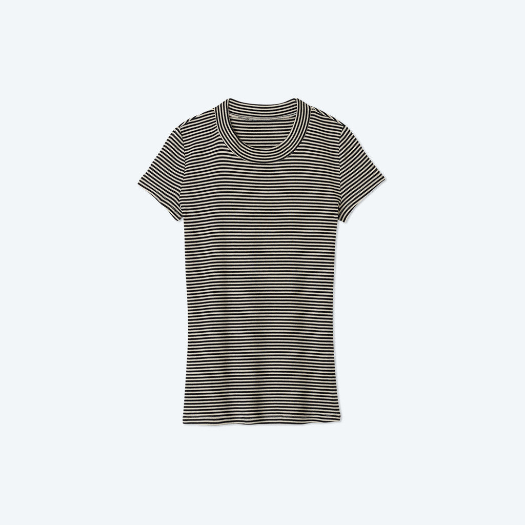 The Softest Ribbed Crew Neck T-Shirt - Main