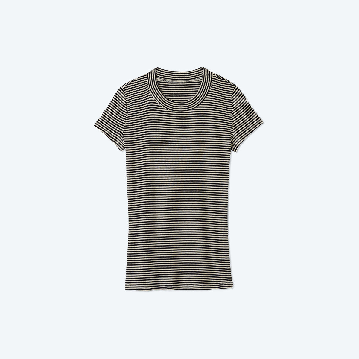 The Softest Ribbed Crew Neck T-Shirt - Main