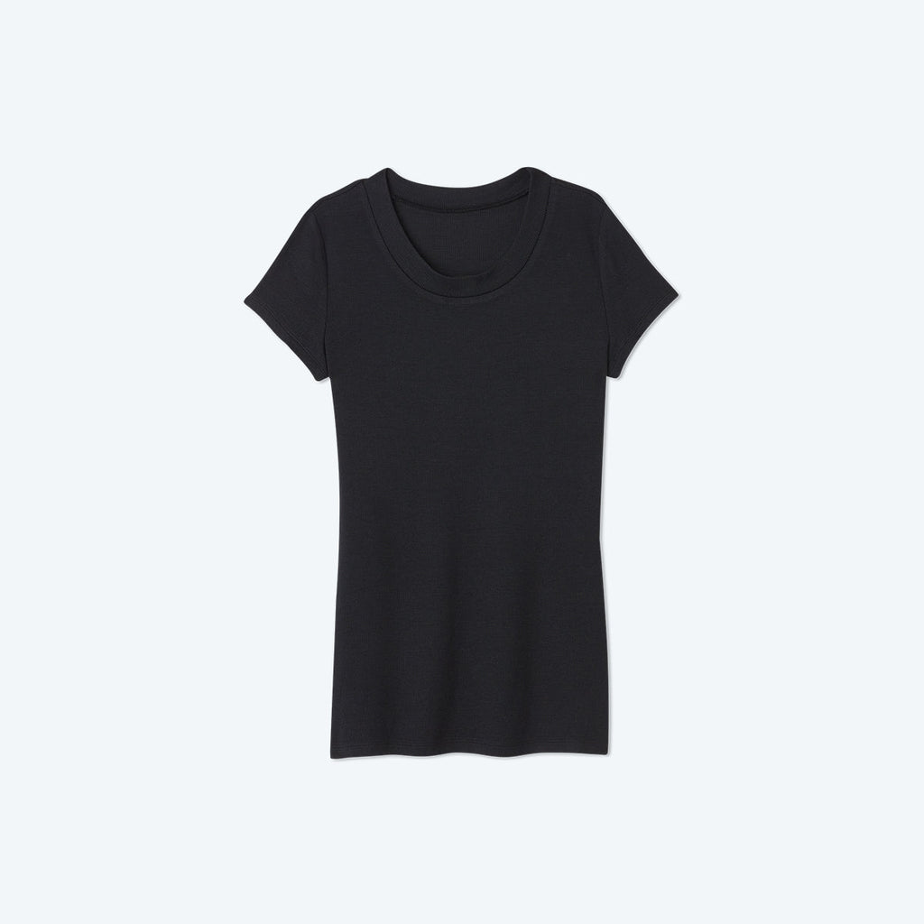 The Softest Ribbed Crew Neck T-Shirt - Main