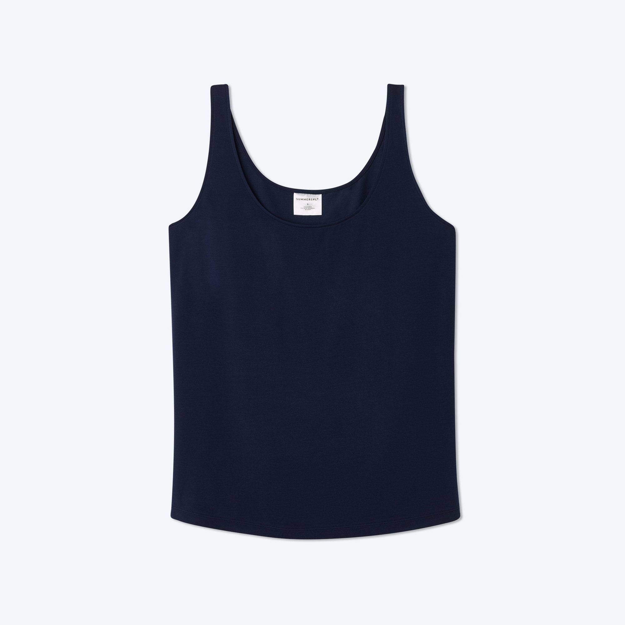 The Softest Tencel Scoop Neck Tank Top - Deep Sea