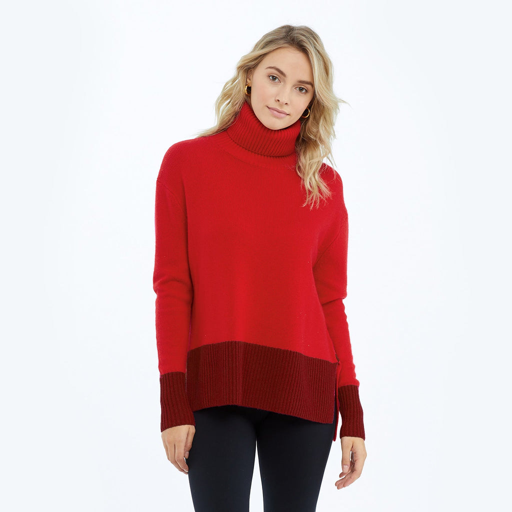 The Coziest Cashmere Blend Turtleneck - Pinot & Lava