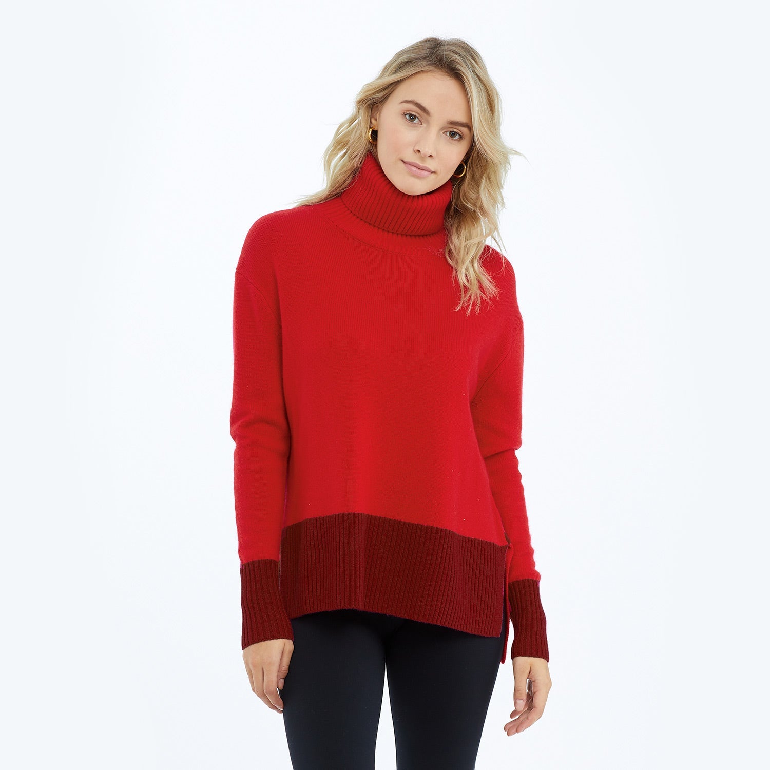 The Coziest Cashmere Blend Turtleneck - Pinot & Lava