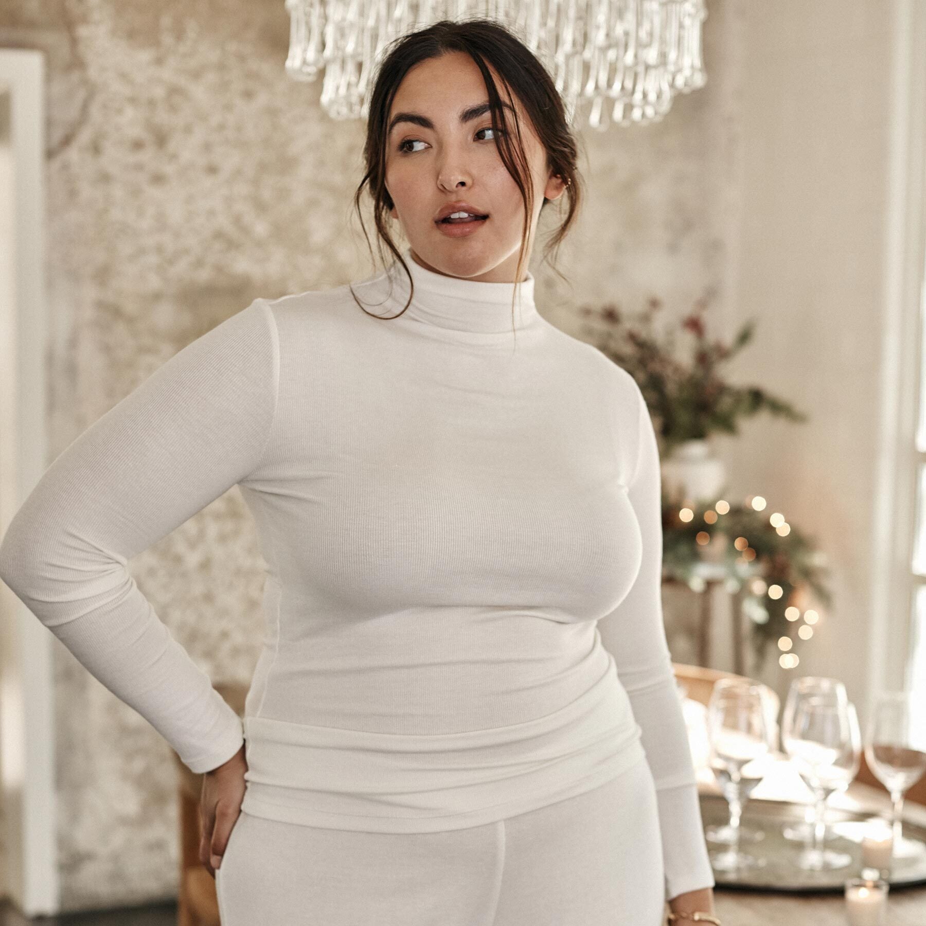 The Softest Ribbed Long Sleeve Mock Neck - Main