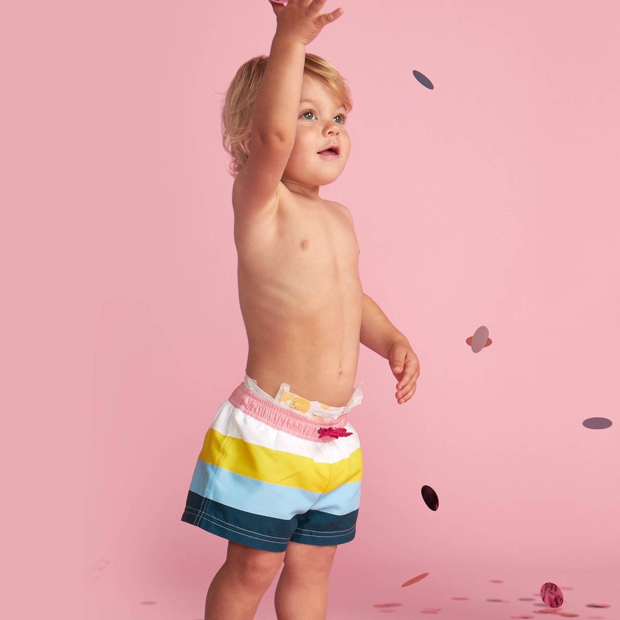 The Boys Multi Stripe Swim Trunk - Main