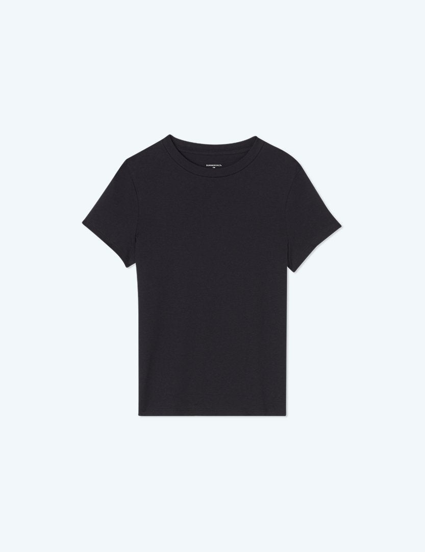 The Luxe Pima Fitted Tee - Sea Urchin