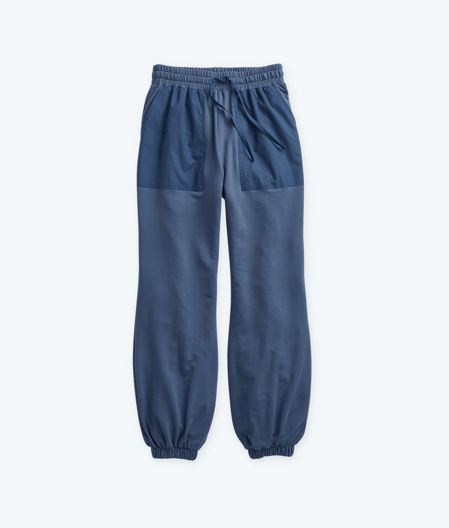 The Softest French Terry Mixed-Media Jogger - Midnight