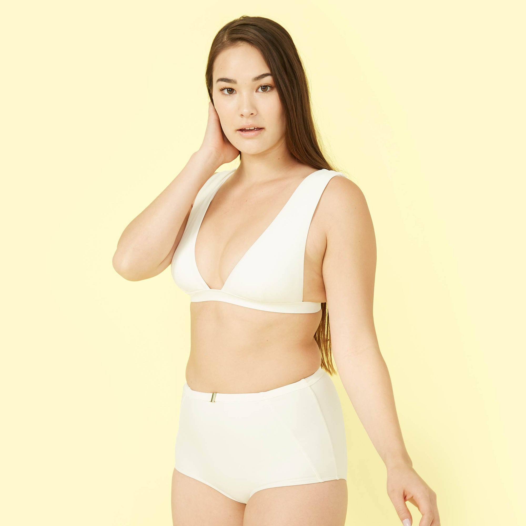 The Belted Classic High Rise White Sand Peyton