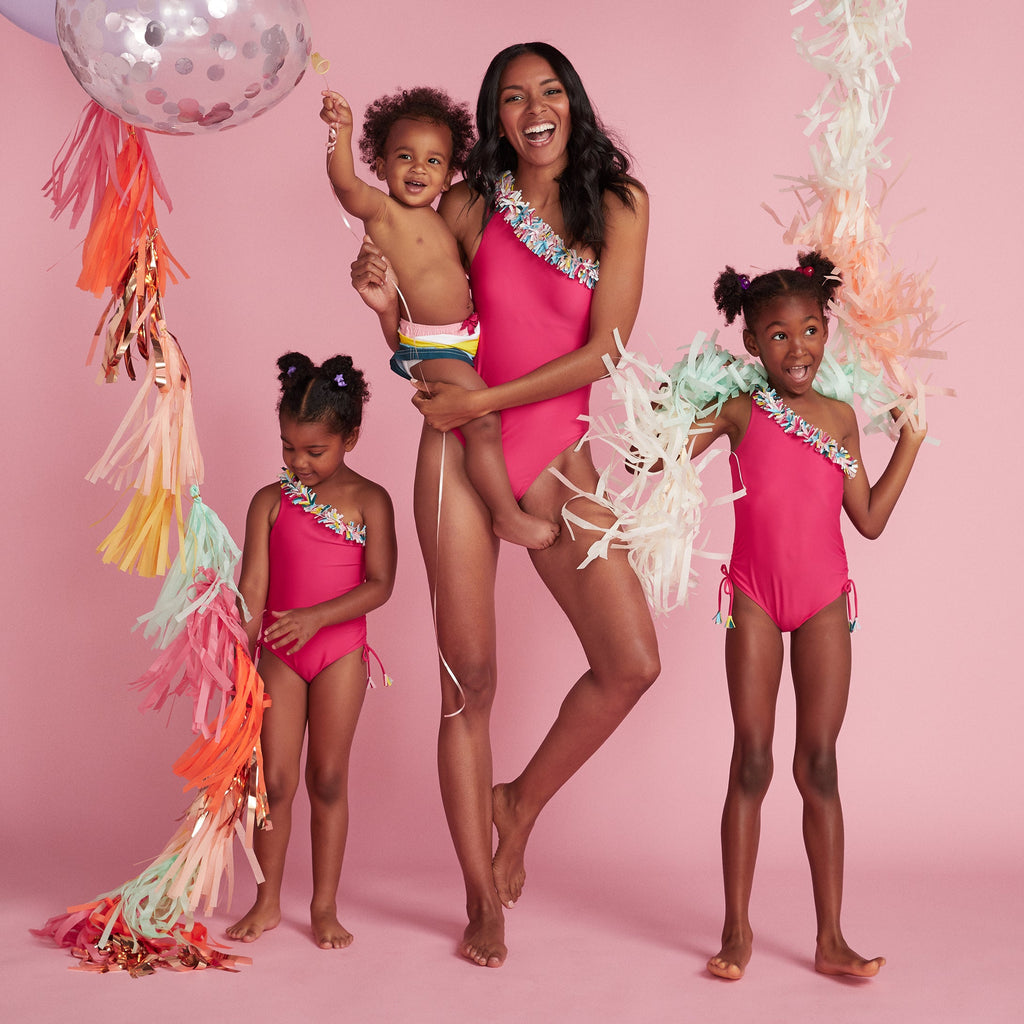 The Girls Multi Confetti Sidestroke - Dragon Fruit