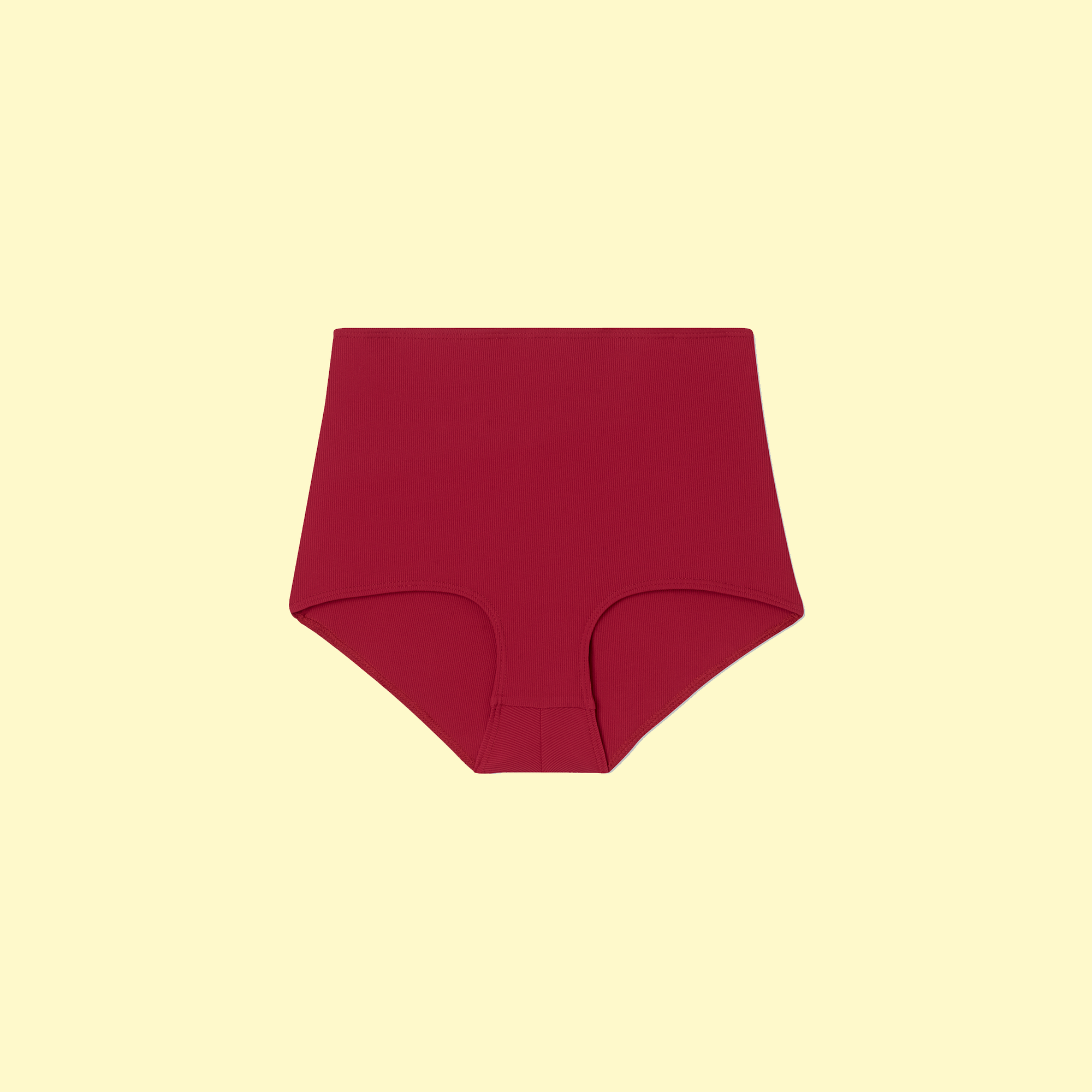 The Ribbed Classic High Rise Bikini Bottom