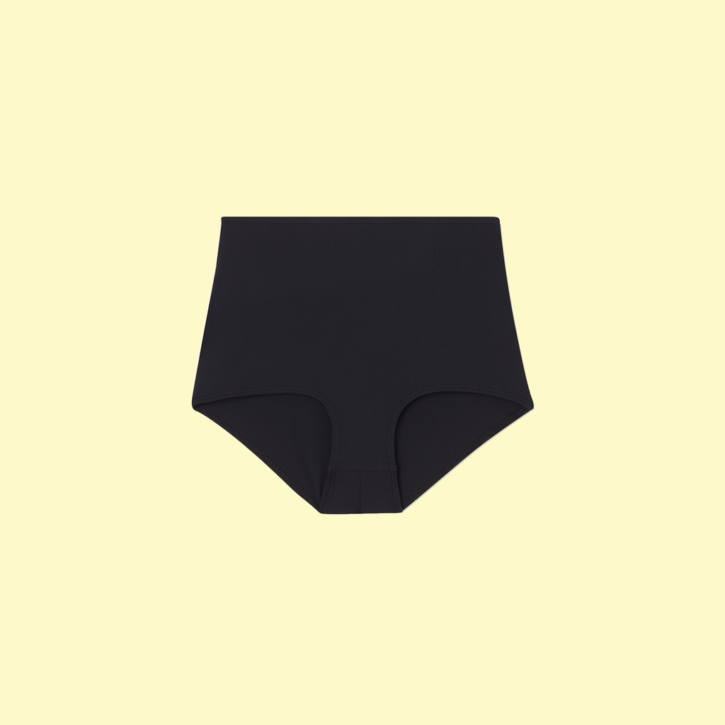 The Ribbed Classic High Rise Bikini Bottom