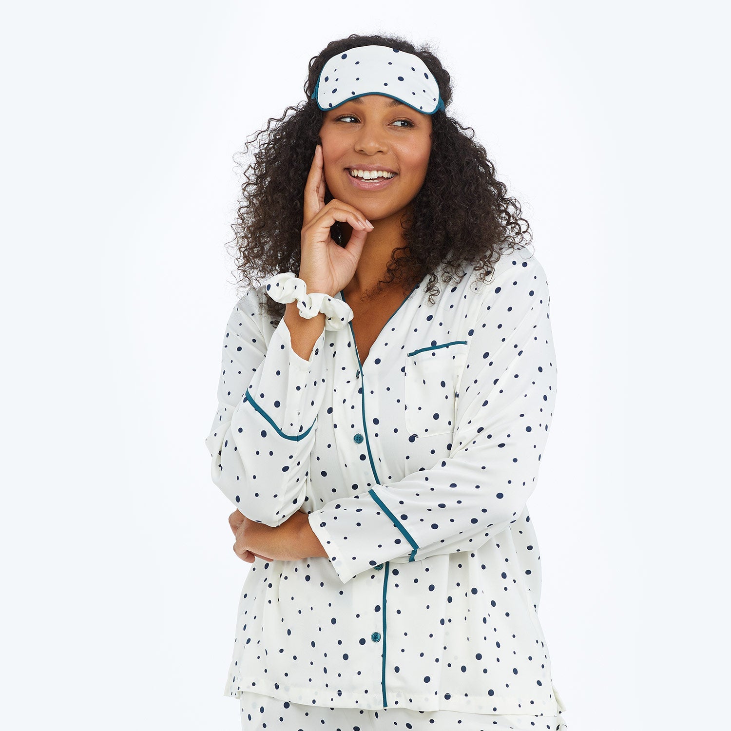 The Cloud 9 Silky Eye Mask & Scrunchie Set - Main