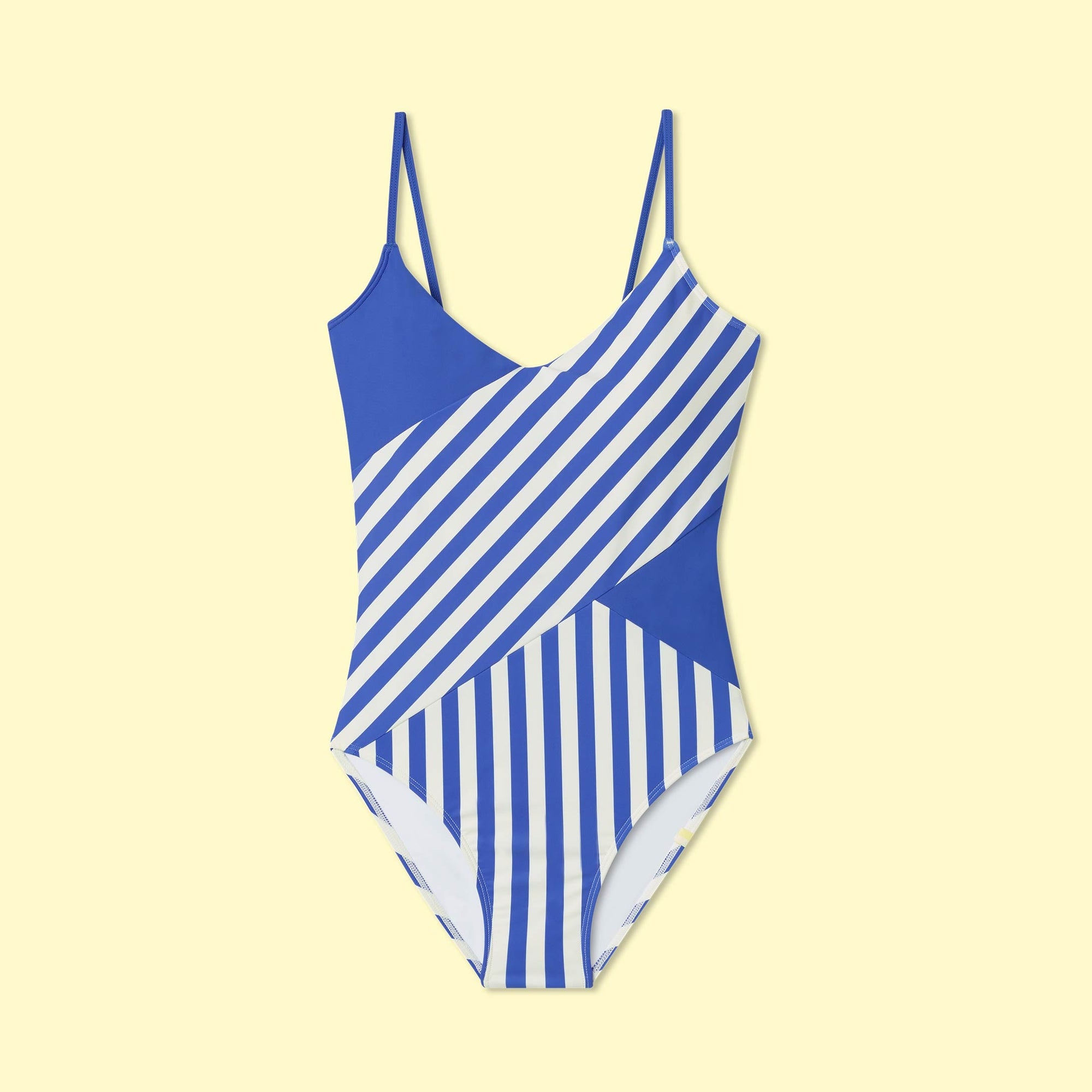 The Marina - Stripe in Hydrangea & White Sand