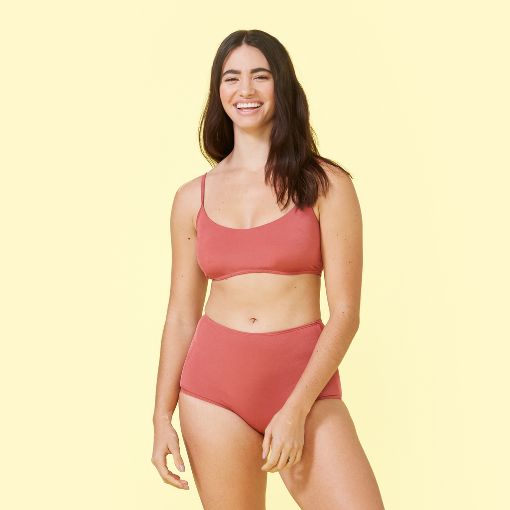 The Ribbed Classic High Rise Bikini Bottom