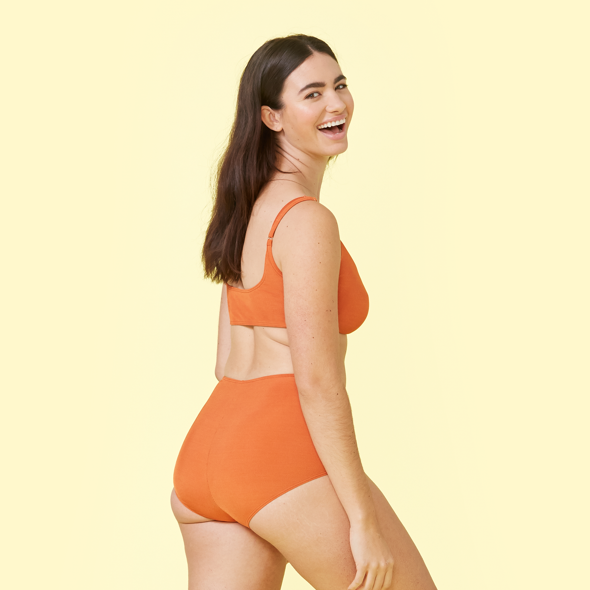 The Ribbed Classic High Rise Bikini Bottom